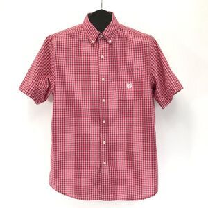 Chaps Easy Care Button Down Shirt Men's Medium Plaid Short Sleeve Casual Summer